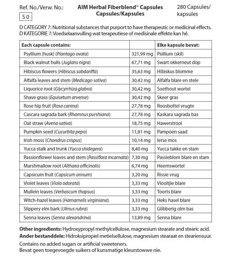 Herbal Fiberblend Capsules